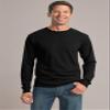 Jerzees 5.6 oz. 50/50 Heavyweight Blend Long-Sleeve T-Shirt (29L) Black, XL view 2
