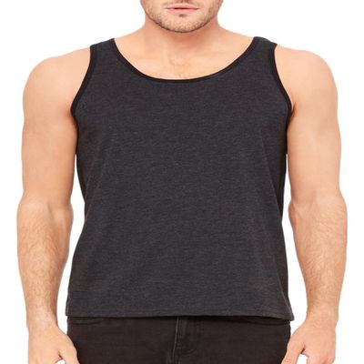 Bella mens Unisex Jersey Tank(3480)-CH BLK/ SL B TRB-S