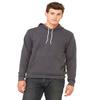 Bella + Canvas Men's Poly-Cotton Fleece Pullover Hoodie, Dark Grey Heather, XS view 2