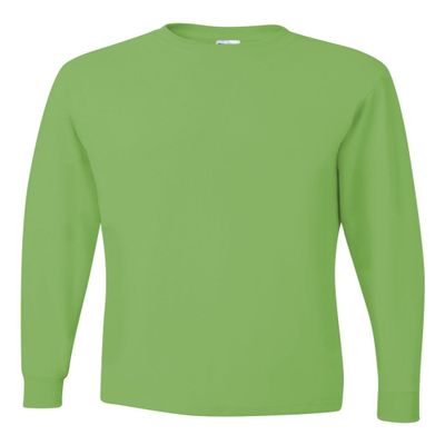 Jerzees 5.6 oz. 50/50 Heavyweight Blend Long-Sleeve T-Shirt (29L) Kiwi Green, M