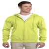 Jerzees 8 oz., 50/50 NuBlend Fleece Full-Zip Hood (993)- SAFETY GREEN,M view 1