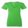 Bella + Canvas Womens Jersey Short-Sleeve Deep V-Neck T-Shirt (B6035)- NEON GREEN,2XL