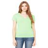 Bella + Canvas Womens Jersey Short-Sleeve Deep V-Neck T-Shirt (B6035)- NEON GREEN,2XL view 2