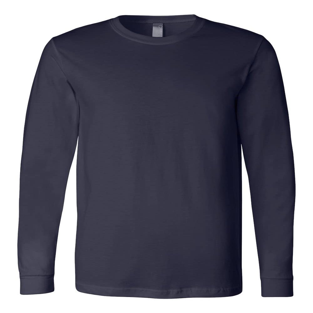 Bella Canvas Jersey Long-Sleeve T-Shirt (3501) Navy, S