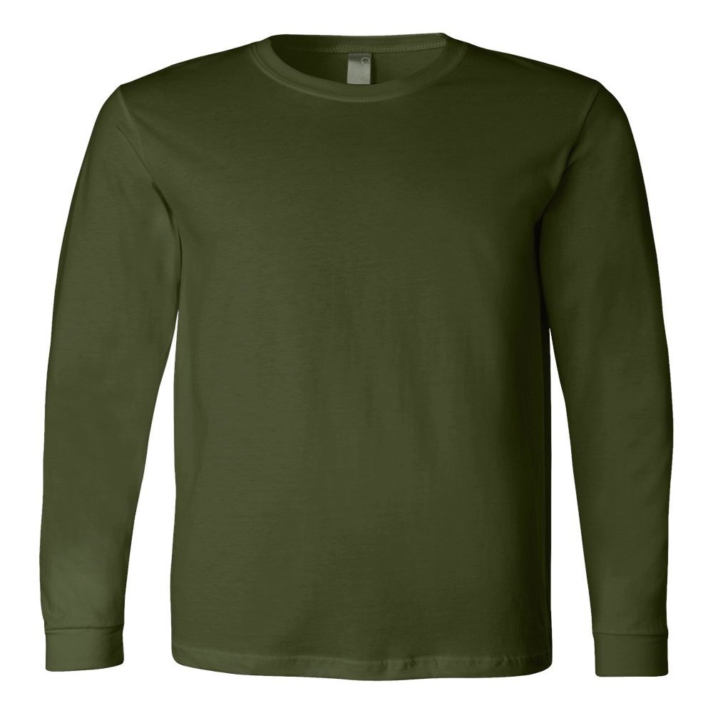Bella Canvas Jersey Long-Sleeve T-Shirt (3501) Olive, M