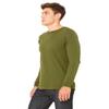 Bella Canvas Jersey Long-Sleeve T-Shirt (3501) Olive, M view 2