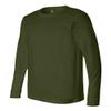 Bella Canvas Jersey Long-Sleeve T-Shirt (3501) Olive, M view 3