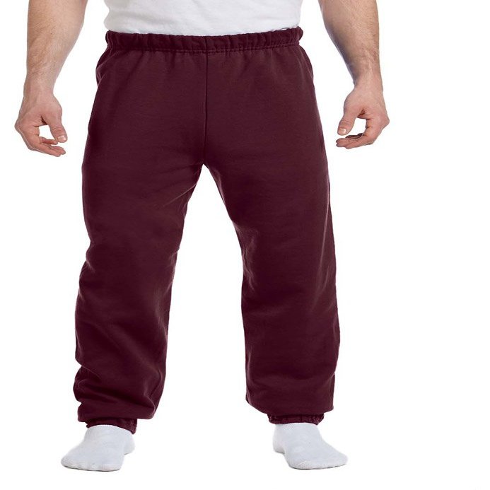 Jerzees 8 oz. 50/50 Fleece Sweatpants (973) Maroon, Small