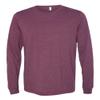 Bella Canvas Jersey Long-Sleeve T-Shirt (3501) Maroon Triblend, 2XL view 1