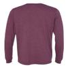 Bella Canvas Jersey Long-Sleeve T-Shirt (3501) Maroon Triblend, 2XL view 4