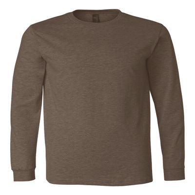 Bella Canvas Jersey Long-Sleeve T-Shirt (3501) Heather Brown, M