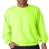 Jerzees 8 oz. 50/50 Fleece Crew (562) Safety Green, XL view 1
