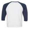 Bella Canvas 3/4-Sleeve Baseball T-Shirt (3200) White/Navy, XS view 4