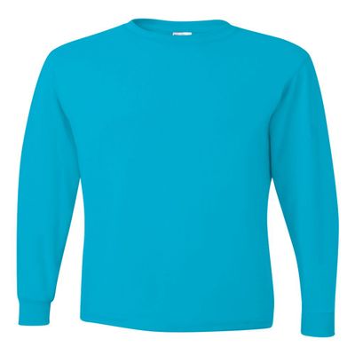 Jerzees 5.6 oz. 50/50 Heavyweight Blend Long-Sleeve T-Shirt (29L) California Blue, XL