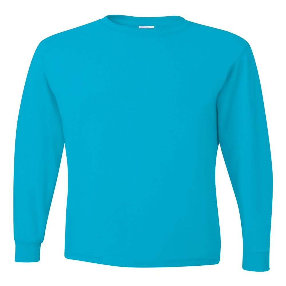 Jerzees 5.6 oz. 50/50 Heavyweight Blend Long-Sleeve T-Shirt (29L) California Blue, XL
