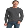 Jerzees 5.6 oz., 50/50 Heavyweight Blend Long-Sleeve T-Shirt (29L)- BLACK HEATHER,L view 3