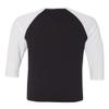 Bella Canvas 3/4-Sleeve Baseball T-Shirt (3200) Black/White, M view 3