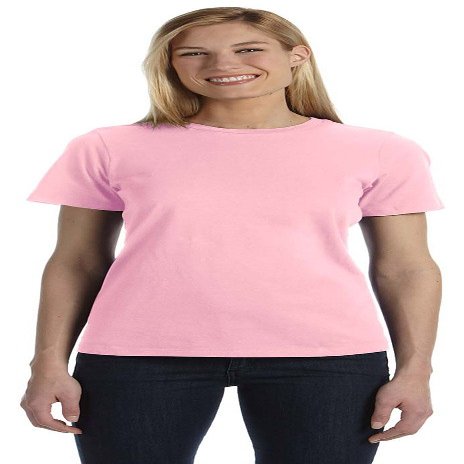 Bella Canvas Missys Relaxed Jersey Short-Sleeve T-Shirt (B6400) Pink, L