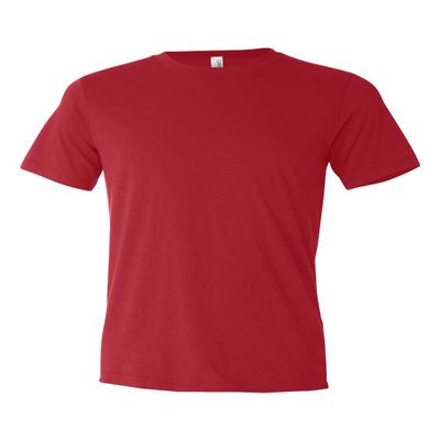 Poly-Cotton Short-Sleeve T-Shirt (3650) Red, XS