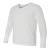 Bella Canvas Jersey Long-Sleeve V-Neck T-Shirt (3425) White Fleck Triblend, XS view 2