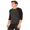 Bella Canvas 3/4-Sleeve Baseball T-Shirt (3200) Black Marble/Black, S view 3
