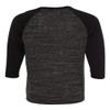Bella Canvas 3/4-Sleeve Baseball T-Shirt (3200) Black Marble/Black, S view 4