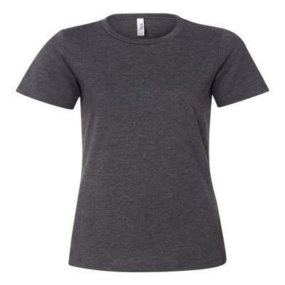 Bella Canvas Missys Relaxed Jersey Short-Sleeve T-Shirt (B6400) Dark Grey Heather, M