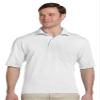 5.6 oz. 50/50 Jersey Pocket Polo with SpotShield (436P) White, 3XL view 1