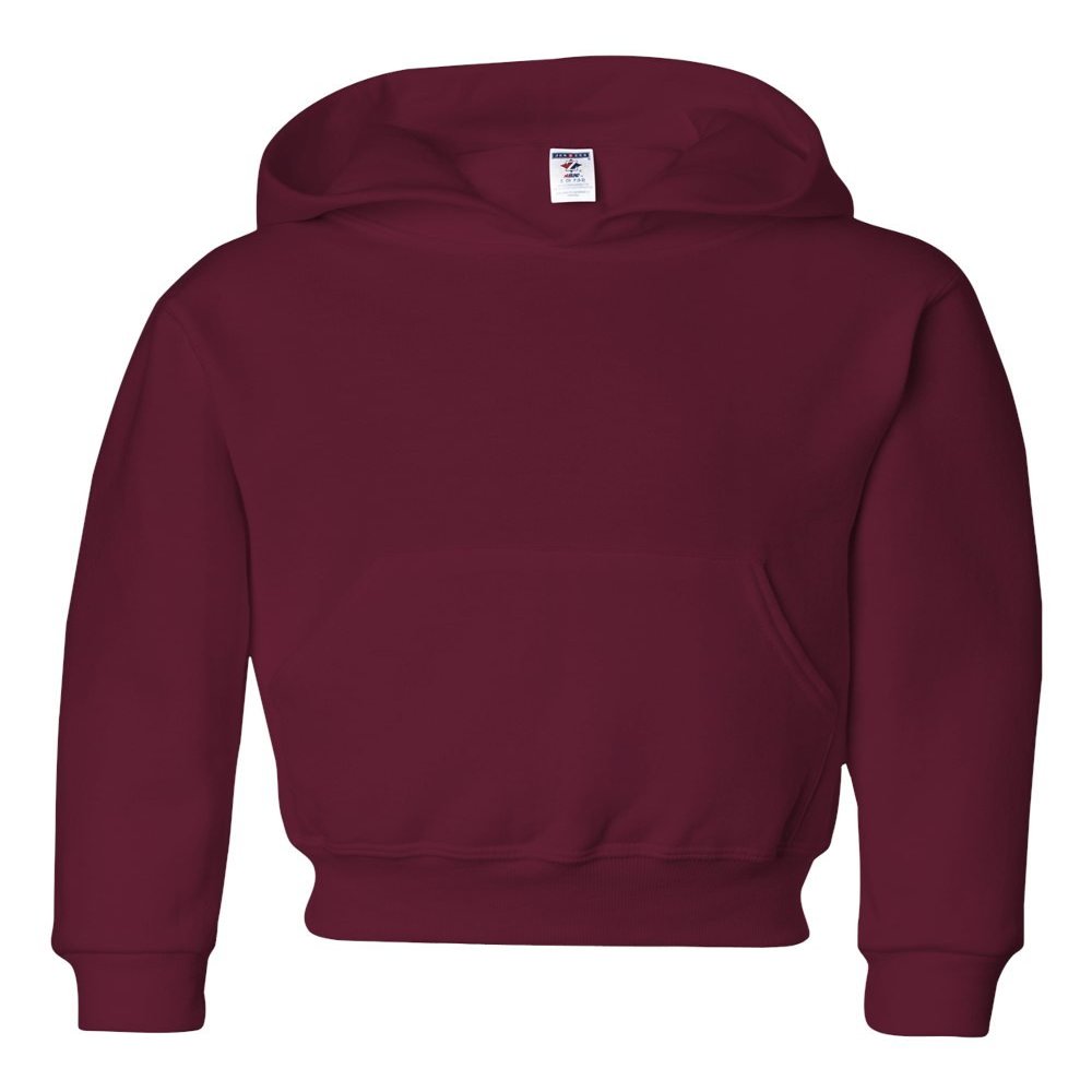 Jerzees Hooded Pullover Sweatshirt (996Y) Maroon, XL