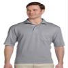 5.6 oz. 50/50 Jersey Pocket Polo with SpotShield (436P) Oxford, L view 1