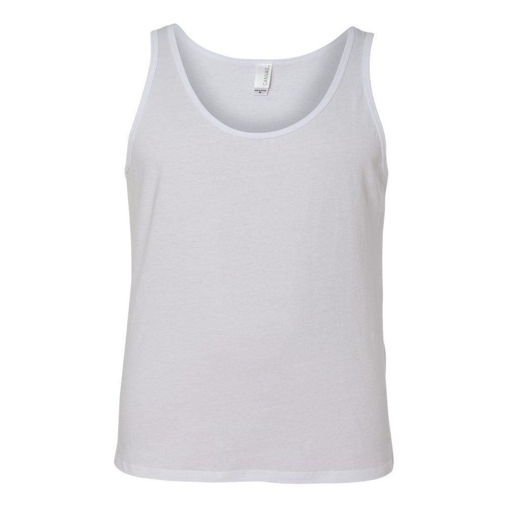 Bella Canvas Unisex Made In The USA Jersey Tank, Small, White