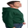 Jerzees 8 oz., 50/50 NuBlend Fleece Pullover Hood (996)- BLACK HEATHER,L view 3