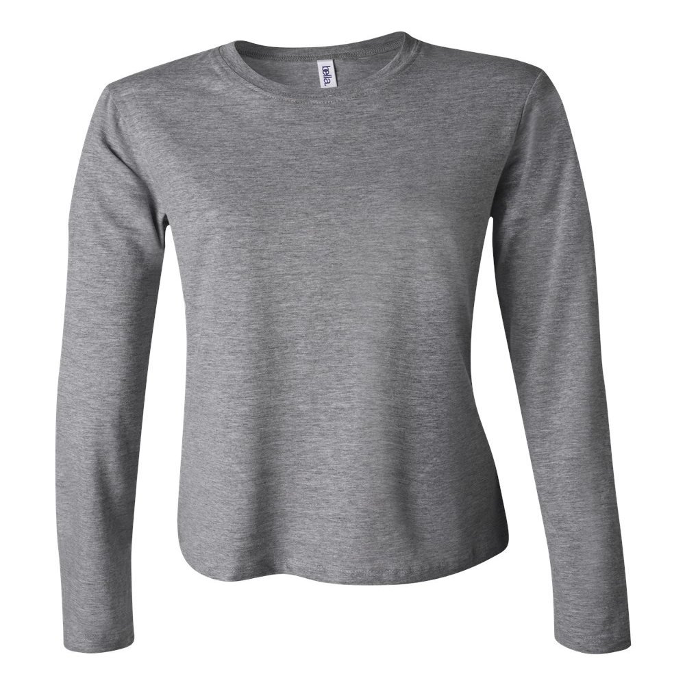 Bella Canvas Jersey Long-Sleeve T-Shirt (B6500) Deep Heather, S