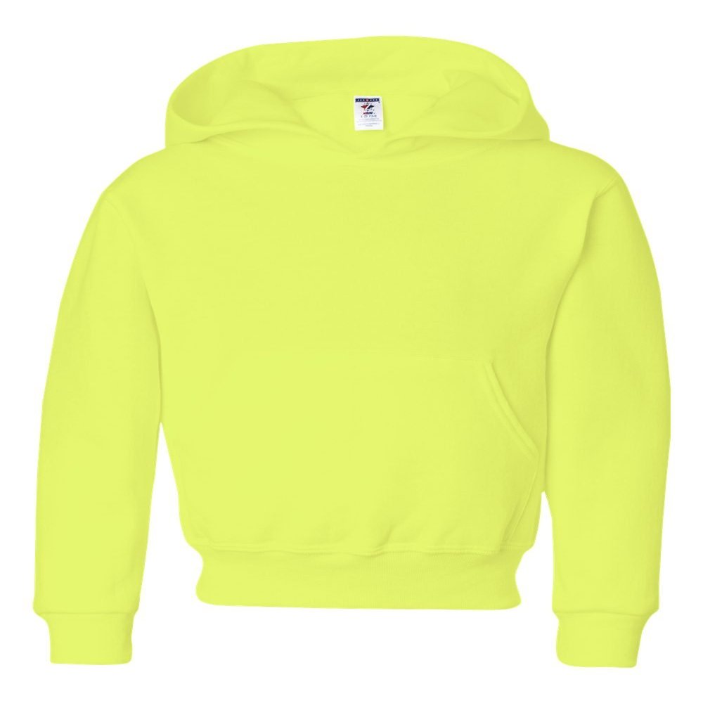 Jerzees Youth 8 oz., 50/50 NuBlend Fleece Pullover Hood (996Y)- SAFETY GREEN,L