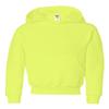 Jerzees Youth 8 oz., 50/50 NuBlend Fleece Pullover Hood (996Y)- SAFETY GREEN,L view 1