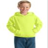 Jerzees Youth 8 oz., 50/50 NuBlend Fleece Pullover Hood (996Y)- SAFETY GREEN,L view 2