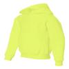 Jerzees Youth 8 oz., 50/50 NuBlend Fleece Pullover Hood (996Y)- SAFETY GREEN,L view 3