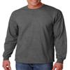 Gildan Big Men's Cotton Long Sleeve T-Shirt 4XL Charcoal #434 view 1