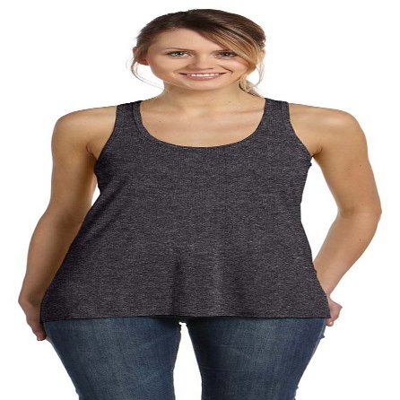 Bella + Canvas Ladies Flowy Racerback Tank, Medium, DRK GREY HEATHER
