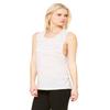 Bella Canvas Womens Flowy Scoop Muscle Tank (B8803)- White Marble,L view 3