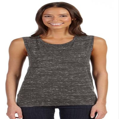 Bella Canvas Flowy Scoop Muscle Tank (B8803) Black Marble, L