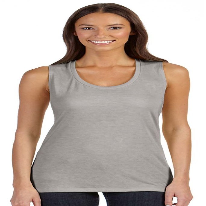 Bella Canvas Flowy Scoop Muscle Tank (B8803) White/Marble, M