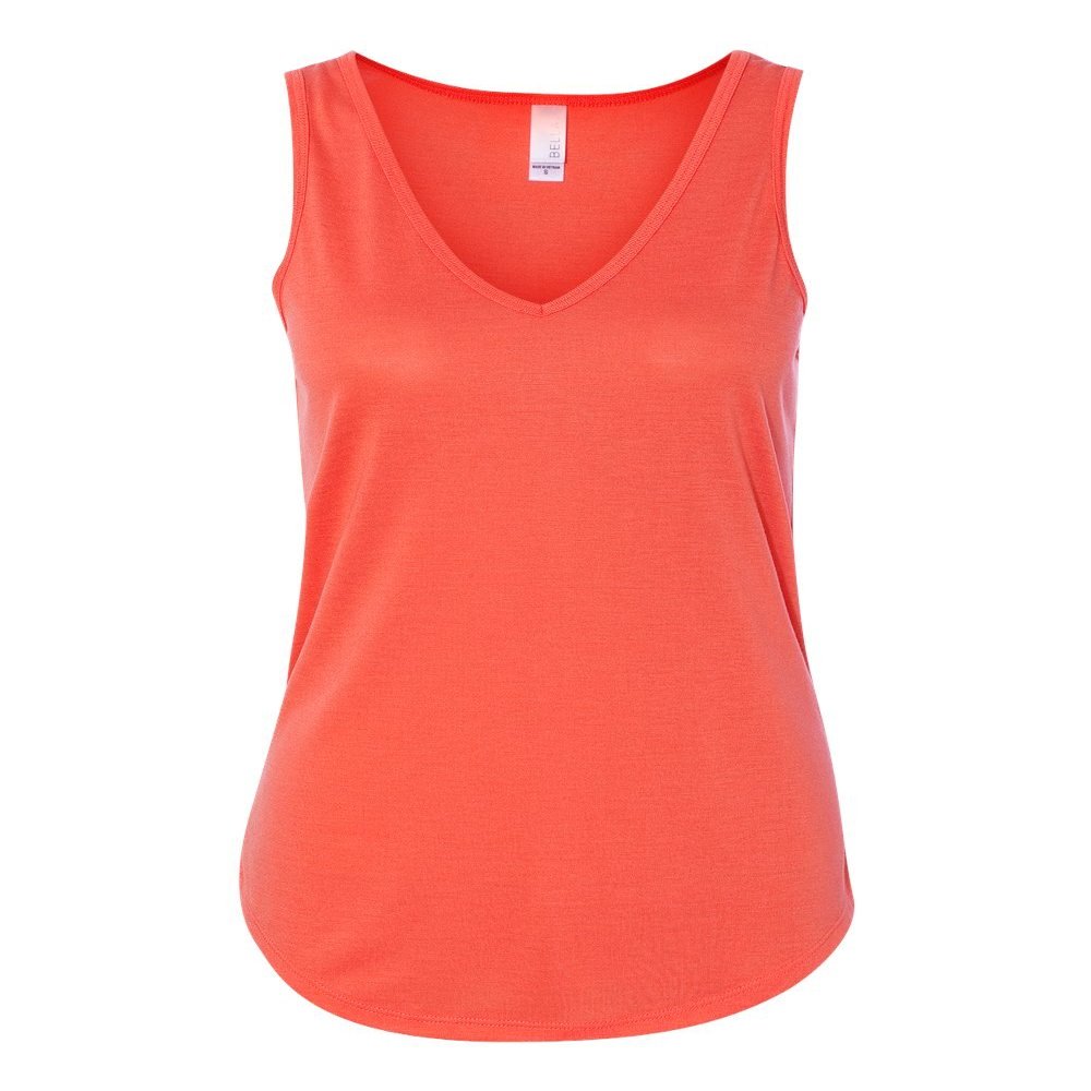 Flowy V-Neck Tank (B8805) Coral, 2XL