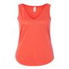 Flowy V-Neck Tank (B8805) Coral, 2XL view 1