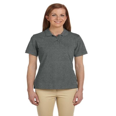 Harriton 6 oz. Ringspun Cotton Pique Short-Sleeve Polo (M200W) Charcoal, L