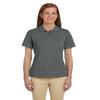 Harriton 6 oz. Ringspun Cotton Pique Short-Sleeve Polo (M200W) Charcoal, L view 1