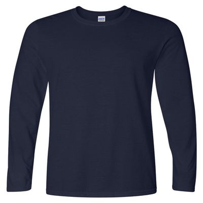 Gildan Softstyle 4.5 oz. Long-Sleeve T-Shirt, Small, NAVY