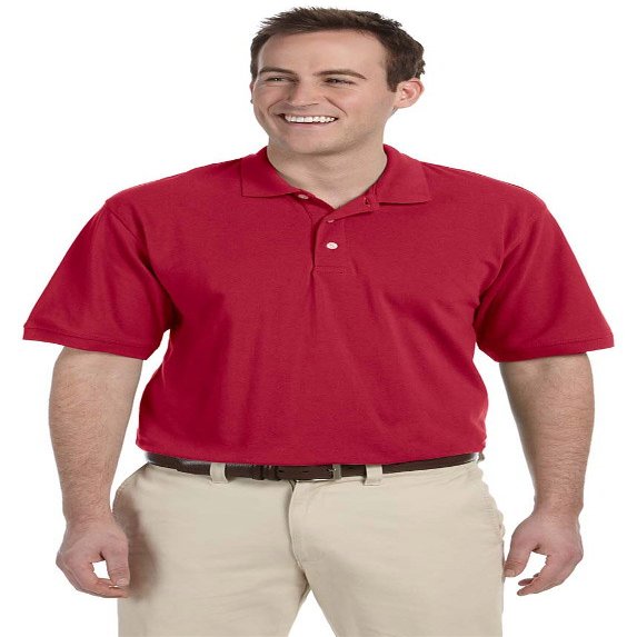 5.6 oz. Easy Blend Polo (M265) Red, 4XL