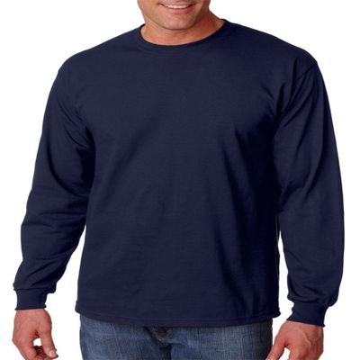 Cotton 6 oz. Long-Sleeve T-Shirt (G240) Navy, S