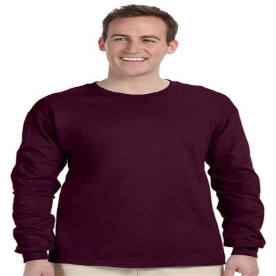 Cotton 6 oz. Long-Sleeve T-Shirt (G240) Maroon, L
